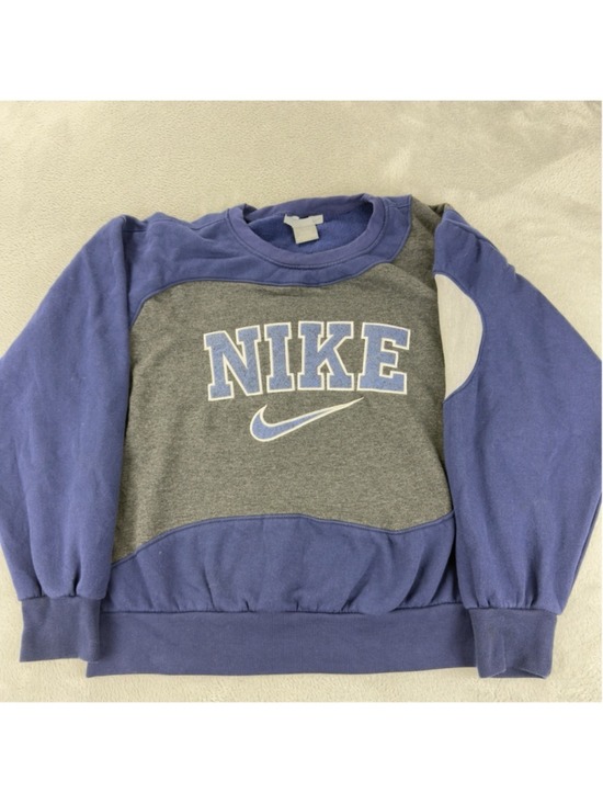 Nike Other - Vintage Nike Men's Size Medium Reworked Black/Grey Retro Fleece Crewneck Sweater